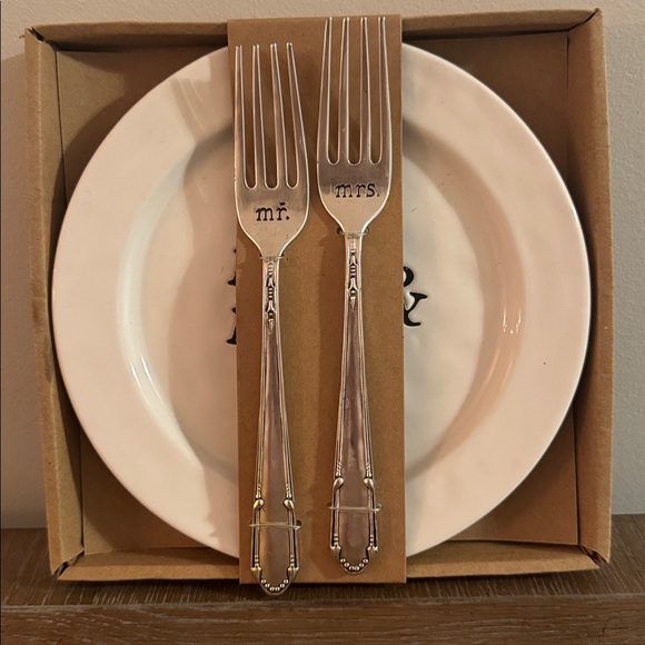 Hallmark Other - Mr. & Mrs. Plate with Matching Forks